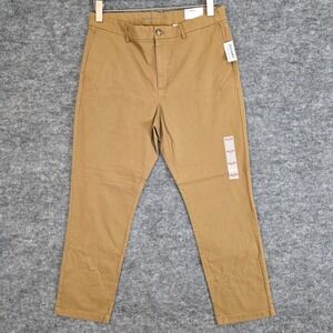 NWT Old Navy Pants Mens 34x30 Khaki Chino Slim Built-In Flex Straight Leg Casual
